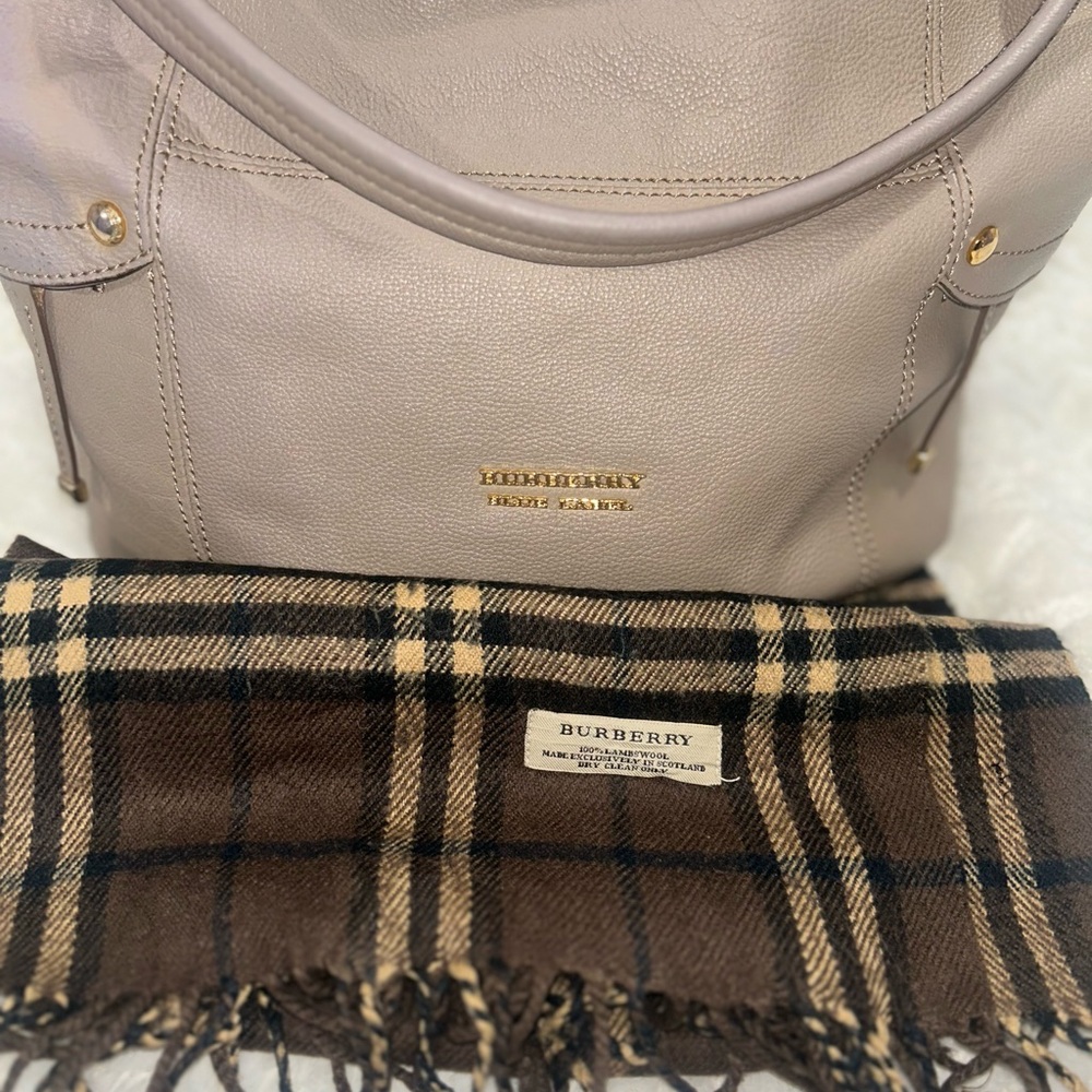 Burberry Tote and Scarf bundle